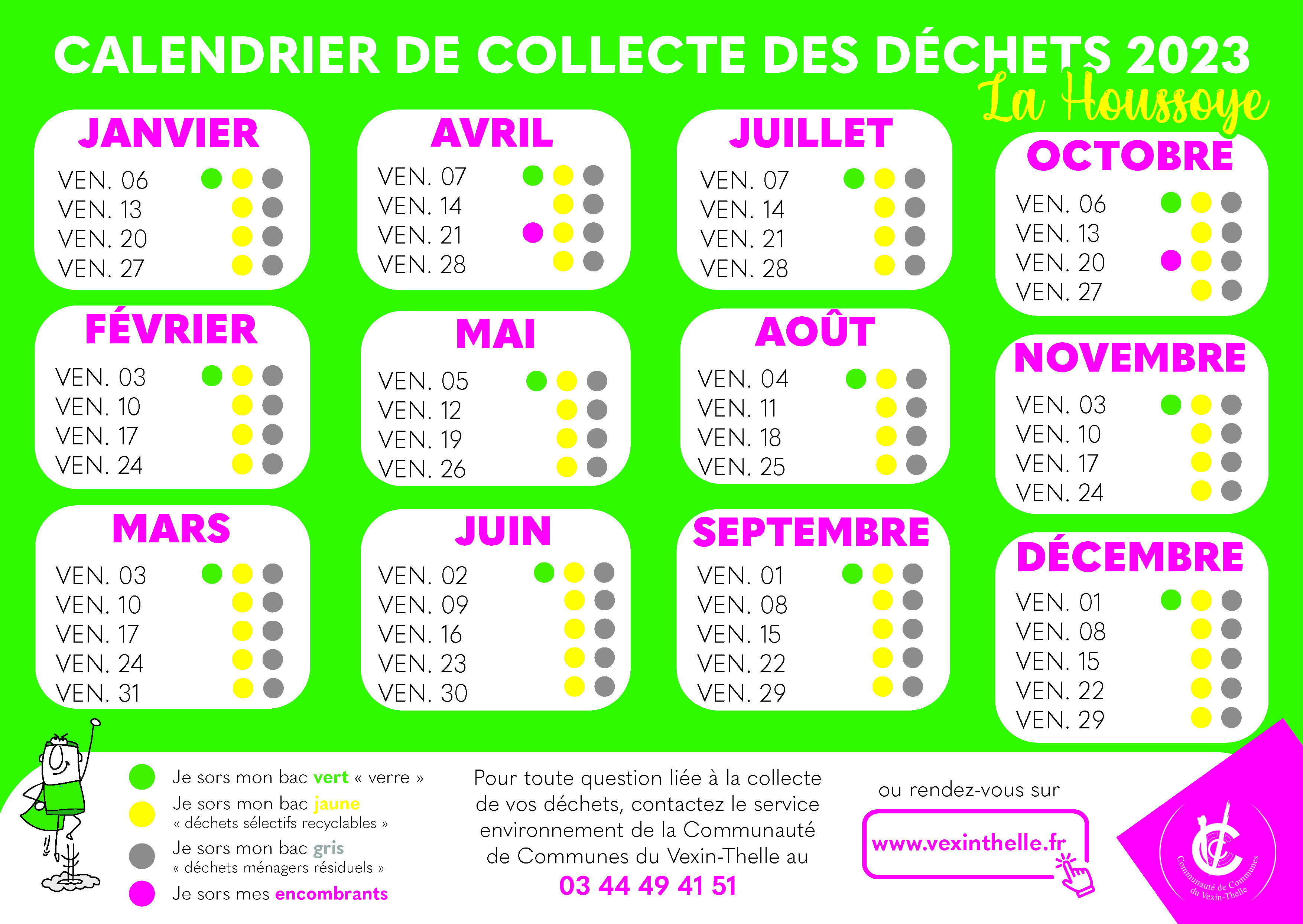 Calendrier de collecte des déchets - page 1